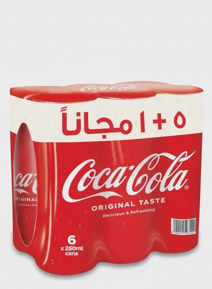 كوكا كولا المذاق الأصلي - 250 مل - 6 قطع - Image 1